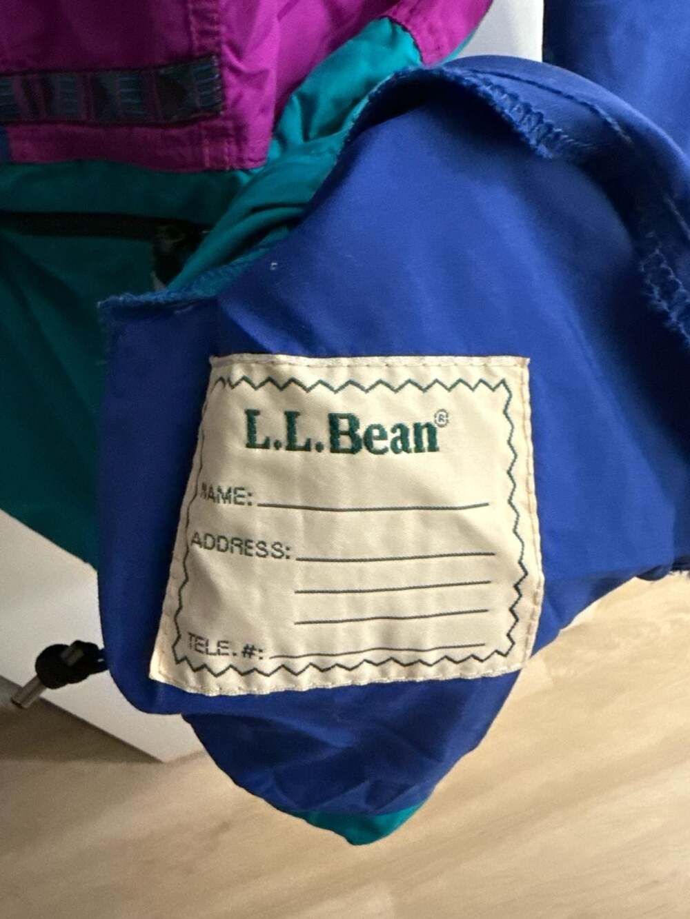 Vintage L.L.Bean Colorblock Anorak Pullover Jacket Size XL - Picture 4 of 9
